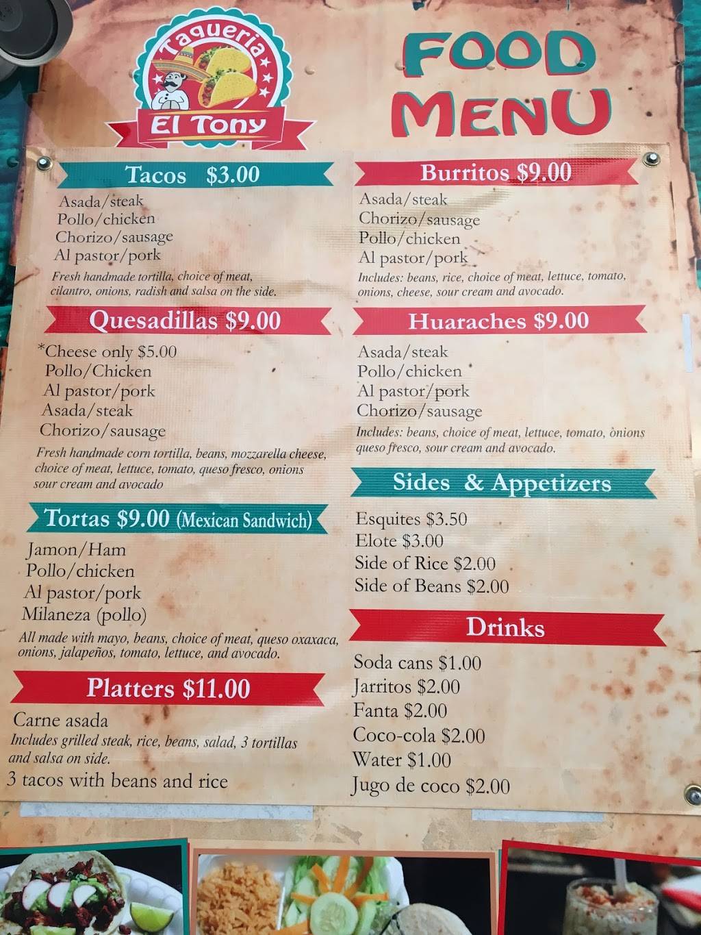 Taqueria El Tony | restaurant | 14041 Worth Ave, Woodbridge, VA 22192, USA | 5712792320 OR +1 571-279-2320