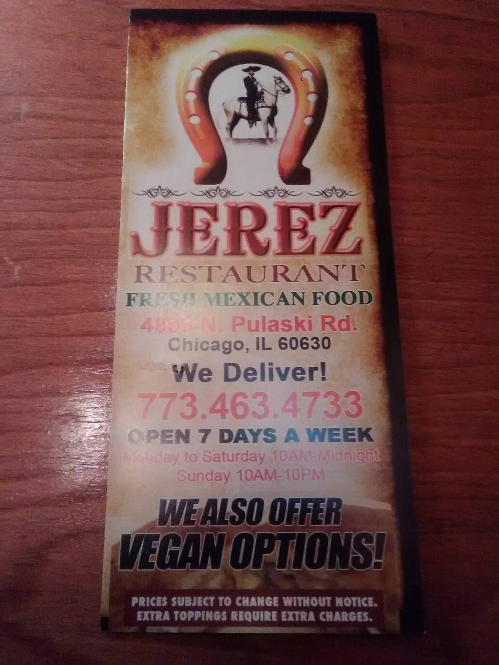 Jerez Restaurant | restaurant | 2810, 4803 N Pulaski Rd, Chicago, IL 60630, USA | 7734634733 OR +1 773-463-4733