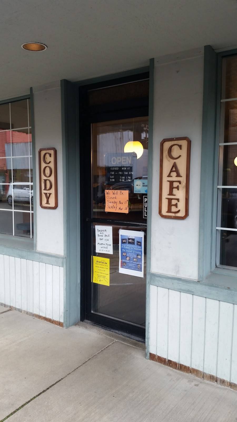 Cody Cafe | cafe | 216 Main Ave, Morton, WA 98356, USA | 3604965787 OR +1 360-496-5787