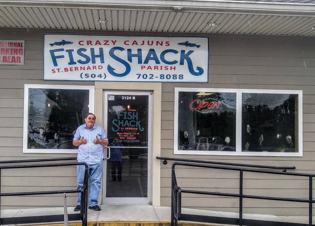 Crazy Cajuns Fish Shack | restaurant | 3124 E Judge Perez Dr, Meraux, LA 70075, USA | 5047028088 OR +1 504-702-8088