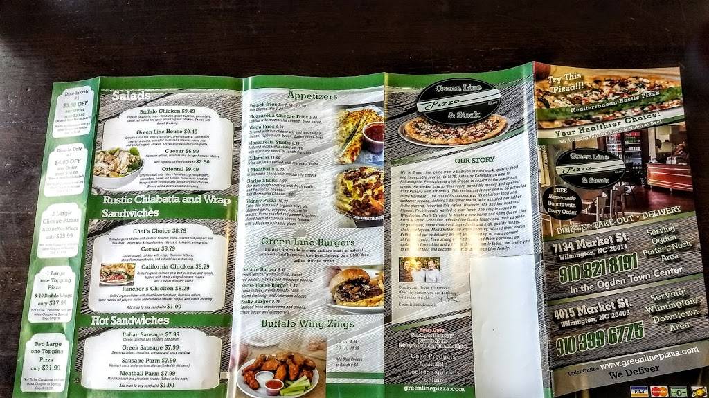 Green Line Pizza & Steak 2 | restaurant | 4015 Market St #1405, Wilmington, NC 28403, USA | 9103996775 OR +1 910-399-6775