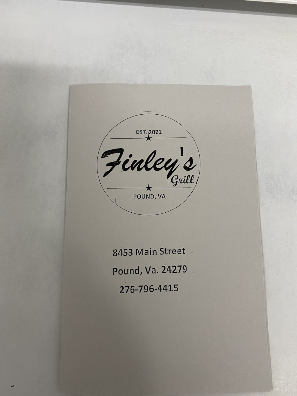 Finleys Grill | restaurant | 8453 Main St, Pound, VA 24279, USA | 2767964415 OR +1 276-796-4415