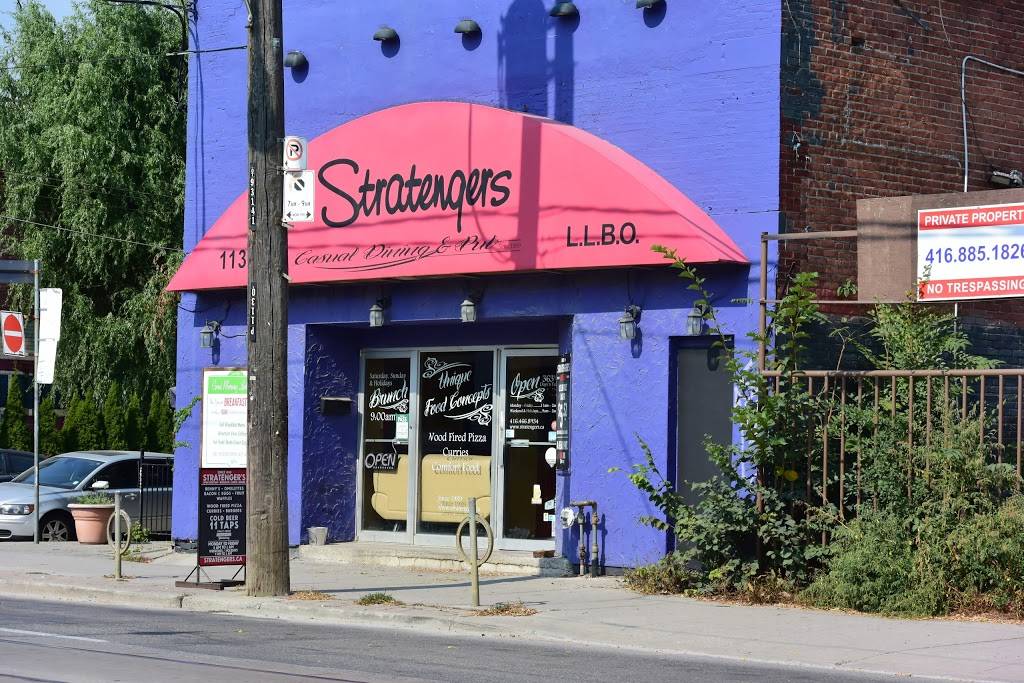 Stratengers | restaurant | 1130 Queen St E, Toronto, ON M4M 1K9, Canada | 4164668934 OR +1 416-466-8934