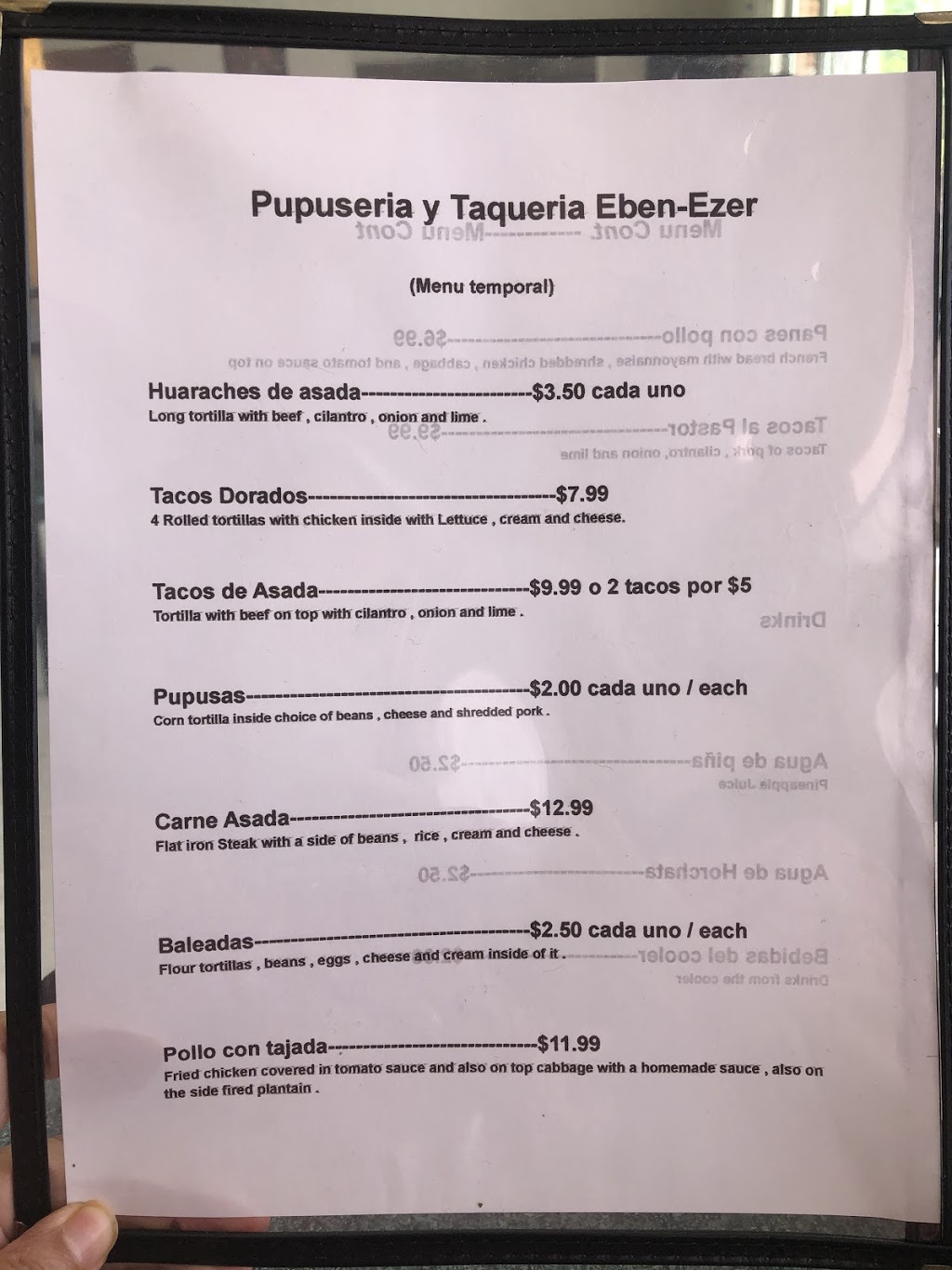 Pupuseria y Taqueria Eben-Ezer | restaurant | 198 Main St, North Wilkesboro, NC 28659, USA | 3368180850 OR +1 336-818-0850