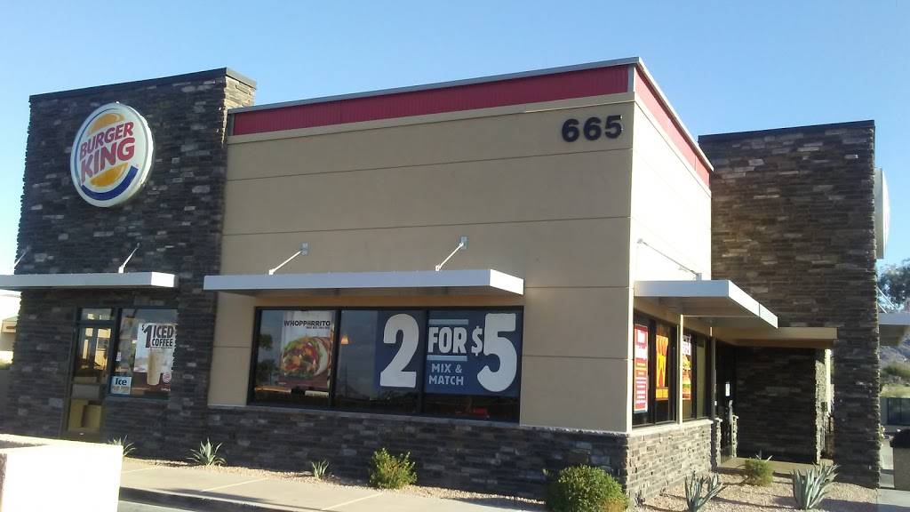 Burger King | restaurant | 665 E Baseline Rd, Phoenix, AZ 85040, USA | 6022688612 OR +1 602-268-8612