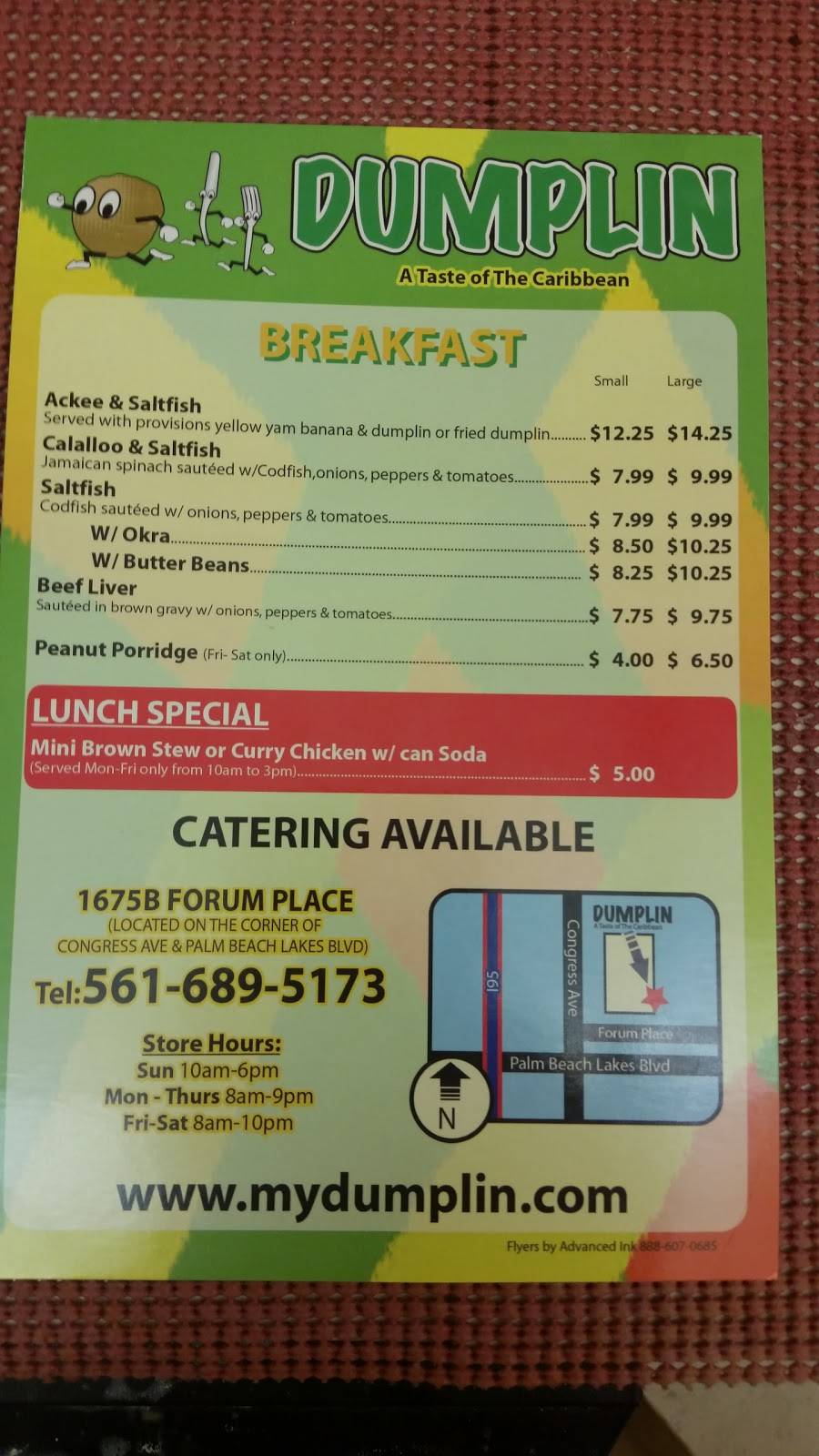 Dumplin Restaurant | restaurant | 1675 Forum Pl, West Palm Beach, FL 33401, USA | 5616895173 OR +1 561-689-5173