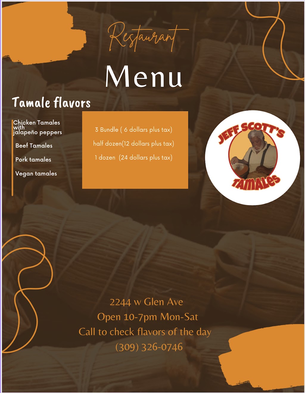 JEFF SCOTTS TAMALES | restaurant | 2246 W Glen Ave, Peoria, IL 61614, USA | 3093260746 OR +1 309-326-0746