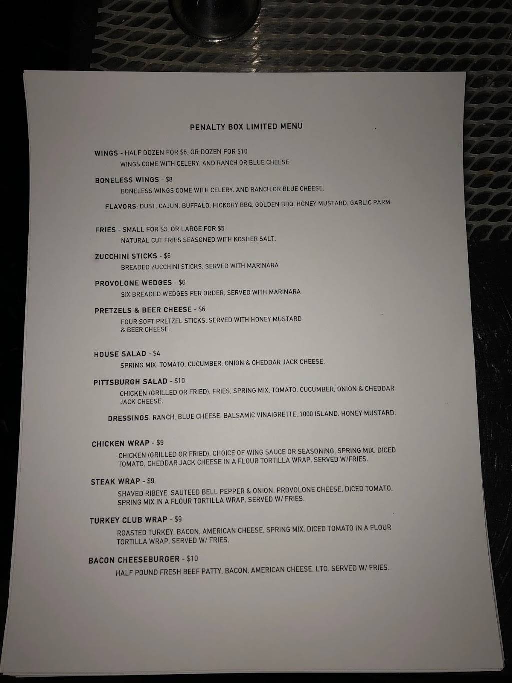 Penalty Box | restaurant | 1220 Freedom Crider Rd #9317, Freedom, PA 15042, USA | 7247741214 OR +1 724-774-1214
