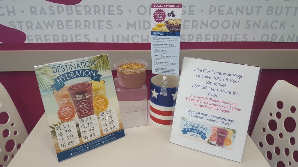 Planet Smoothie | restaurant | 1942 Bruce B Downs Blvd, Wesley Chapel, FL 33543, USA | 8133889585 OR +1 813-388-9585