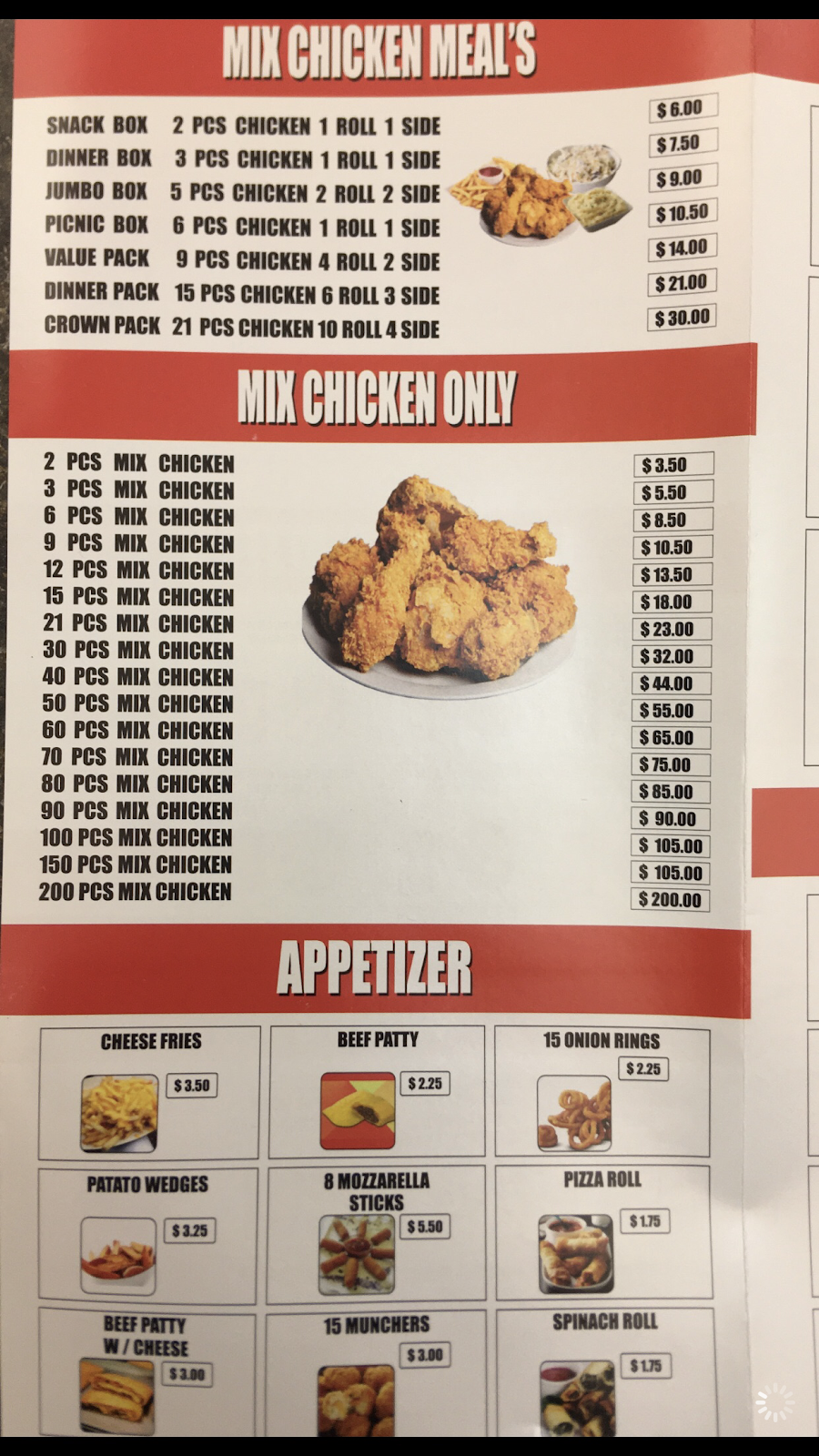 Crown Fried Chicken & Grill | restaurant | 1621 Park Ave, South Plainfield, NJ 07080, USA | 9087550313 OR +1 908-755-0313