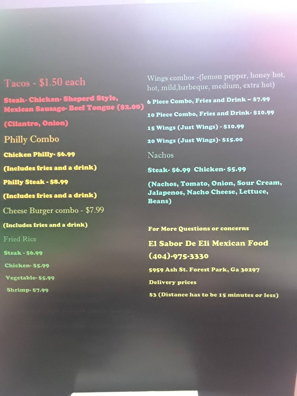 El Sabor De Eli (Mexican Food) | restaurant | 5959 Ash St, Forest Park, GA 30297, USA | 4049637560 OR +1 404-963-7560