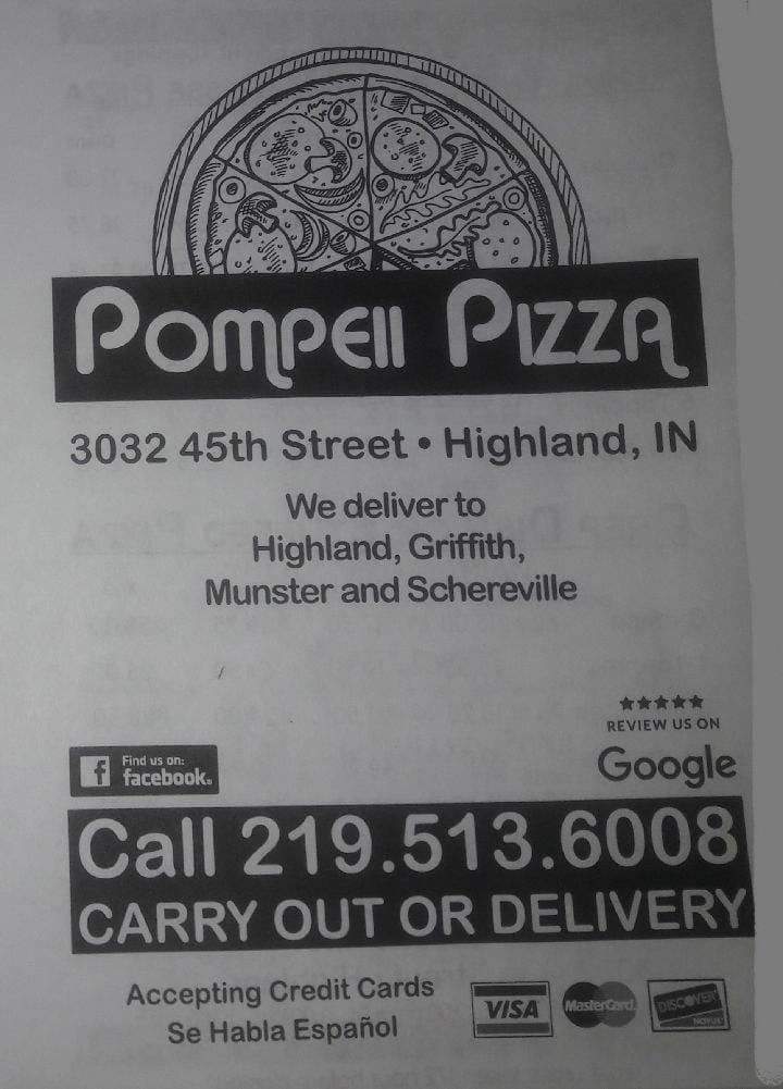 Pompeii pizza | restaurant | 3032 45th St, Highland, IN 46322, USA | 2195136008 OR +1 219-513-6008