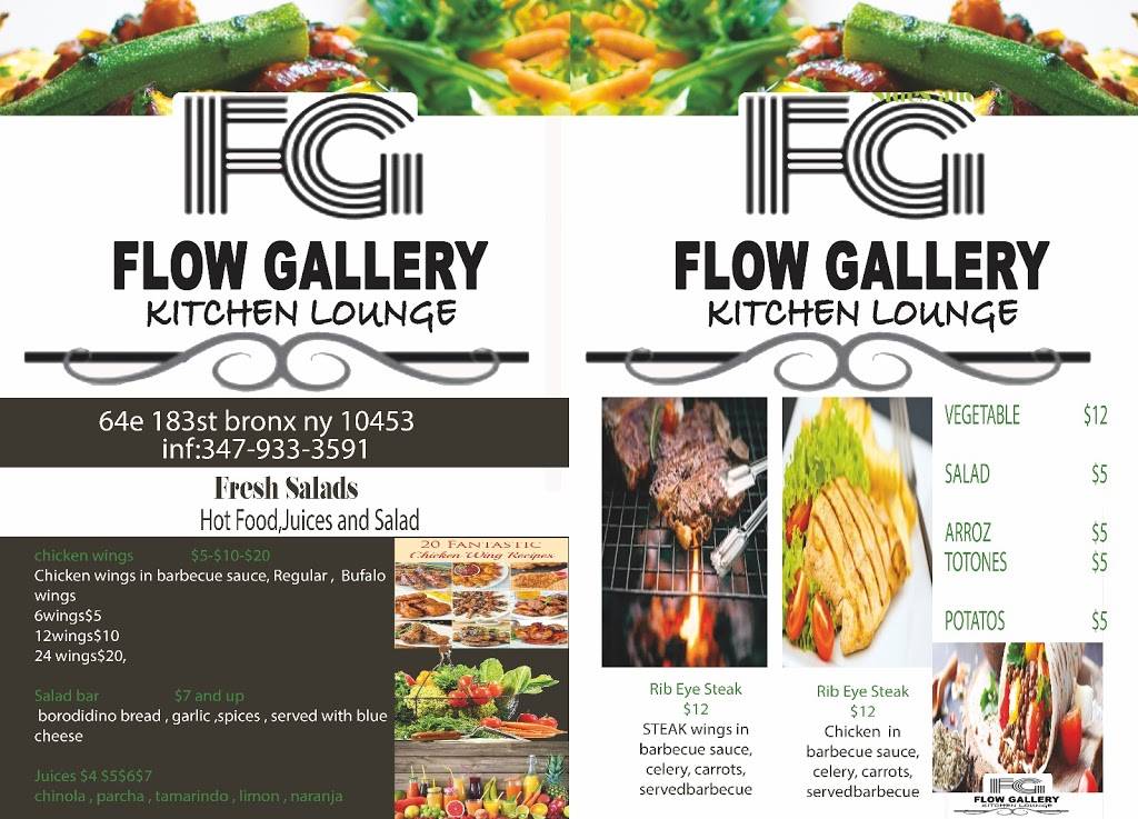 Flow gallery kitchen lounge | restaurant | 64E 183st, The Bronx, NY 10453, USA | 3479333591 OR +1 347-933-3591