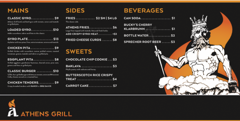 Athens Grill Expeditionary Food Truck | restaurant | 6732 Henry Rd, Belleville, WI 53508, USA | 6083347075 OR +1 608-334-7075