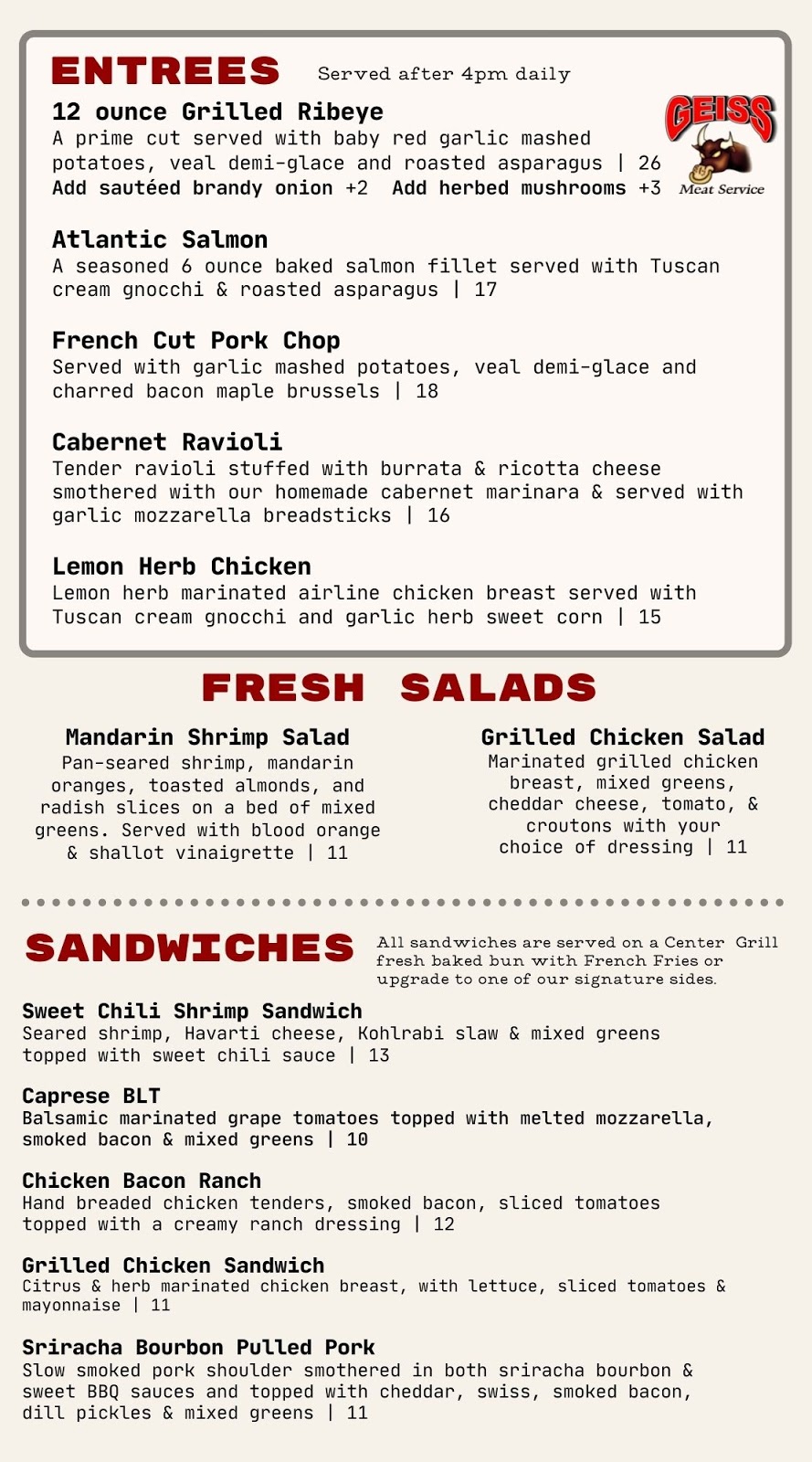 The Center Grill | restaurant | 1208 N Center Ave, Merrill, WI 54452, USA | 7155369405 OR +1 715-536-9405