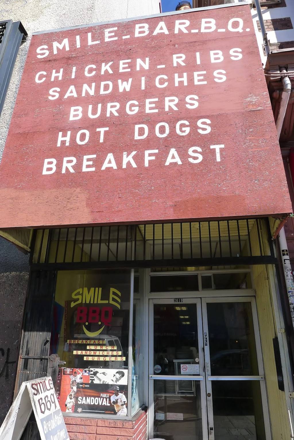 Smile BBQ | restaurant | 2619 Mission St, San Francisco, CA 94110, USA | 4152851596 OR +1 415-285-1596