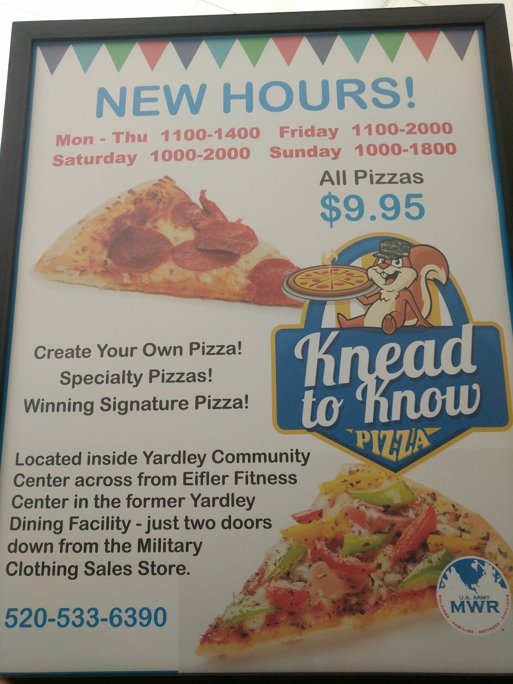 Knead To Know | restaurant | Fort Huachuca, AZ 85613, USA | 5205336390 OR +1 520-533-6390