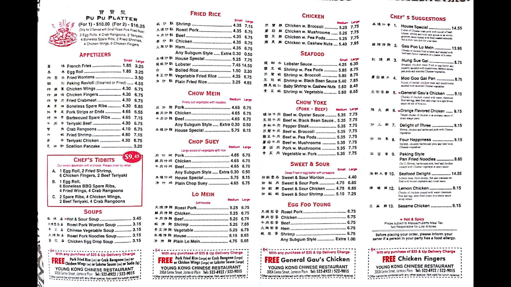 Young Kong | restaurant | 300 Centre St, Jamaica Plain, MA 02130, USA | 6175228922 OR +1 617-522-8922