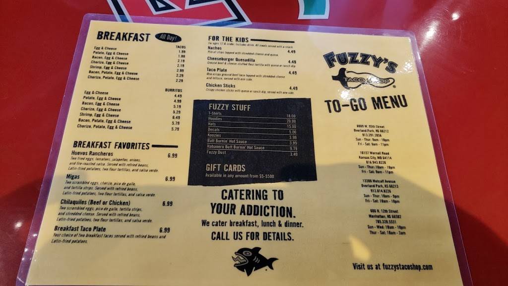 Fuzzys Taco Shop | restaurant | 13505 S Mur-Len Rd Suite 101, Olathe, KS 66062, USA | 9134409715 OR +1 913-440-9715
