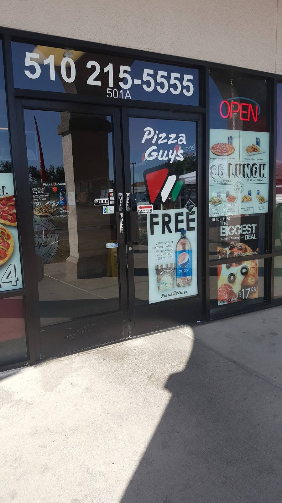 Pizza Guys | meal delivery | 501 San Pablo Towne Center, San Pablo, CA 94806, USA | 5102155555 OR +1 510-215-5555