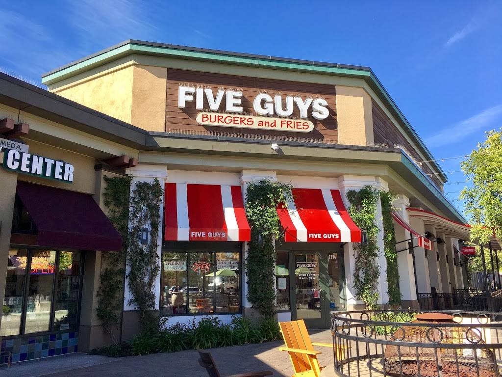 Five Guys | meal takeaway | 2254 S Shore Center, Alameda, CA 94501, USA | 5107691788 OR +1 510-769-1788