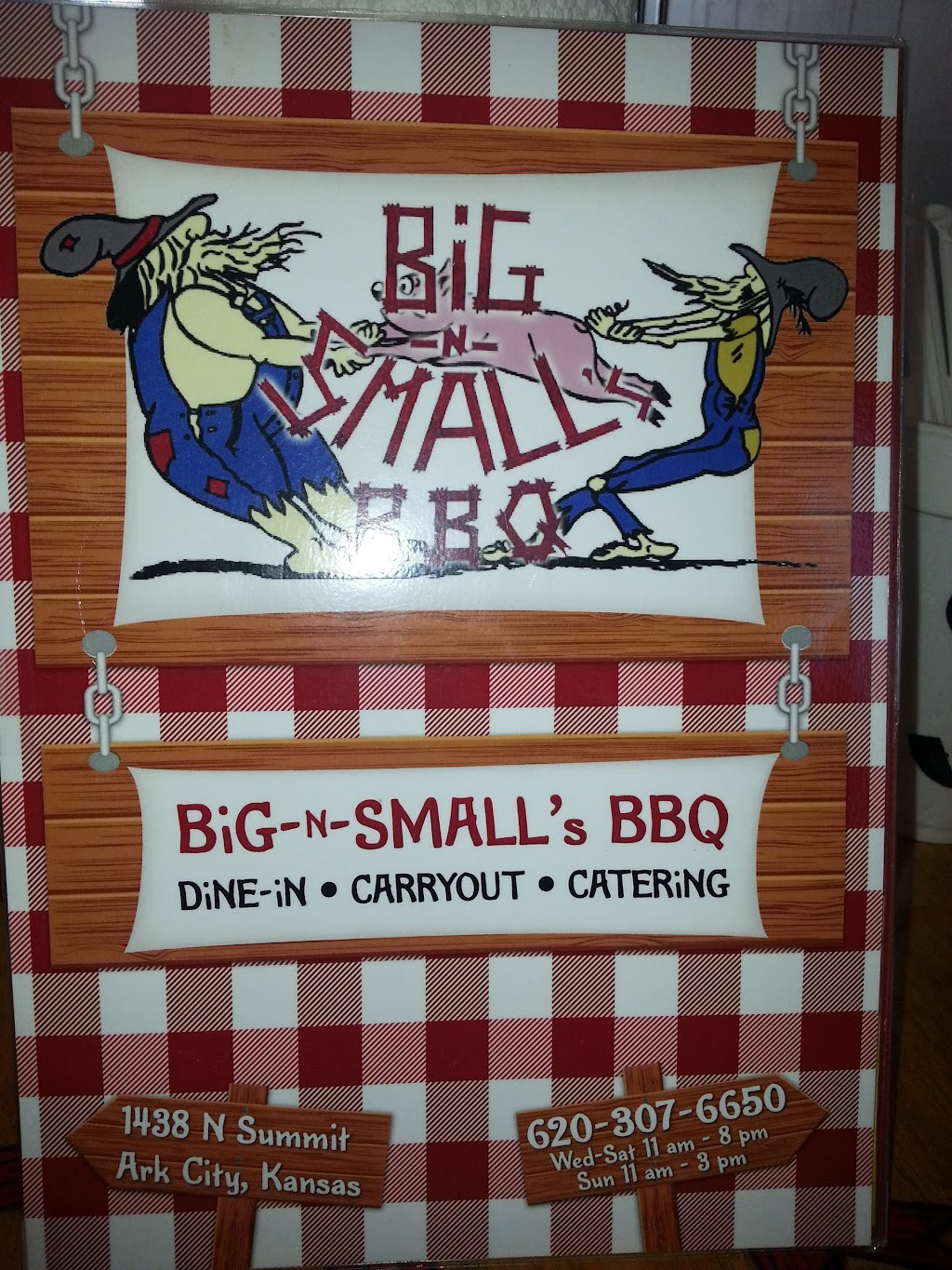 Big-N-Smalls BBQ | restaurant | 722 N Summit St, Arkansas City, KS 67005, USA | 6203072800 OR +1 620-307-2800