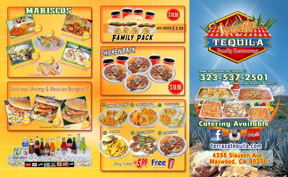 Terraza Tequila | restaurant | 4356 Slauson Ave, Maywood, CA 90270, USA | 3235372501 OR +1 323-537-2501