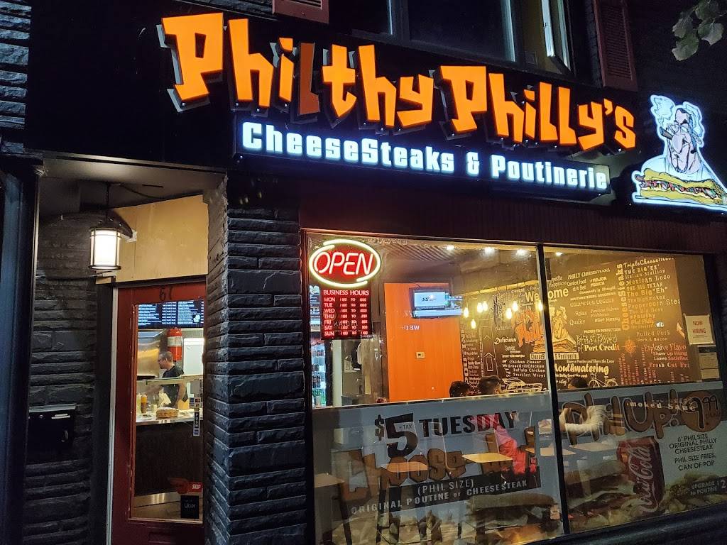 Philthy Phillys | meal takeaway | 114 Lakeshore Rd E Unit 4, Mississauga, ON L5G 1C9, Canada | 9059907665 OR +1 905-990-7665