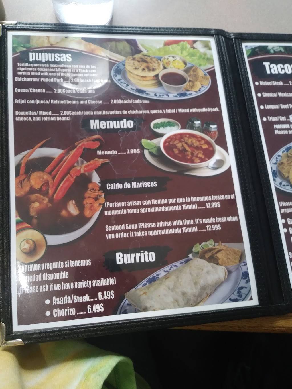 Don Chente Taqueria y Pupuseria. | restaurant | 56 W Washington St, Frankfort, IN 46041, USA | 7656706566 OR +1 765-670-6566