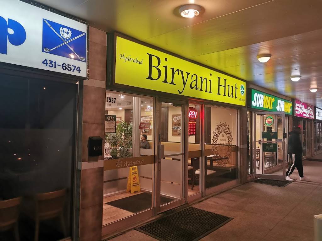 Hyderabad Biryani Hut | restaurant | 1587 Ellesmere Rd, Scarborough, ON M1P 2Y3, Canada | 4164300065 OR +1 416-430-0065