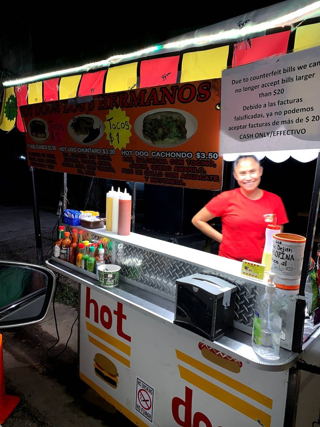 Hot Dog Stand - Los 5 Hermanos | restaurant | 3303 Cortlandt St, Houston, TX 77018, USA | 2817635001 OR +1 281-763-5001