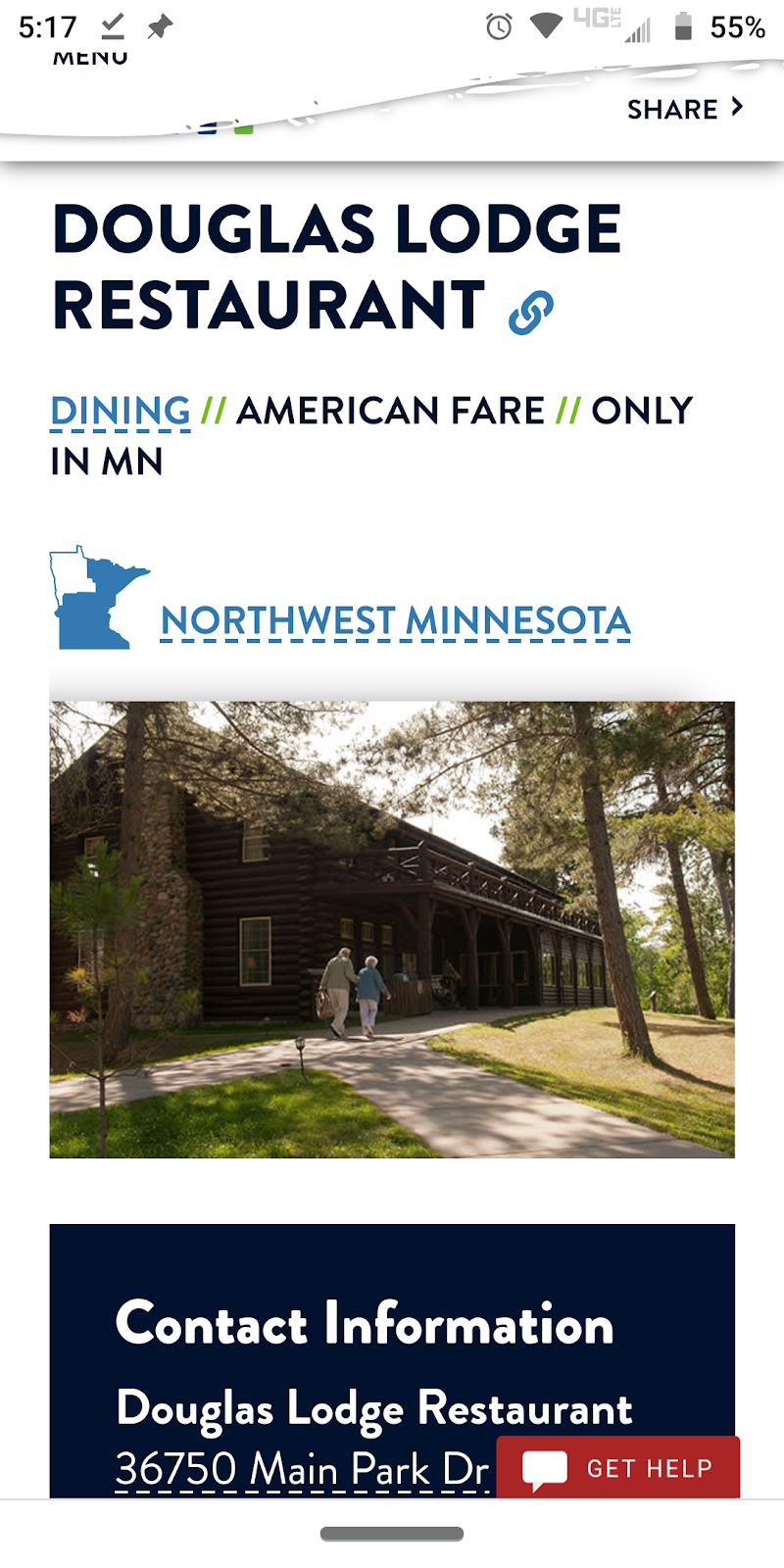 Douglas Lodge Restaurant | restaurant | 36750 Main Park Dr, Park Rapids, MN 56470, USA | 2186697251 OR +1 218-669-7251