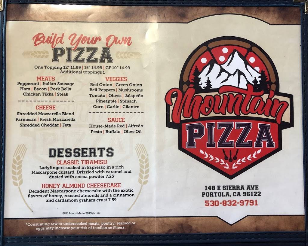 Mountain Pizza | restaurant | 148 E Sierra Ave, Portola, CA 96122, USA | 5308329791 OR +1 530-832-9791