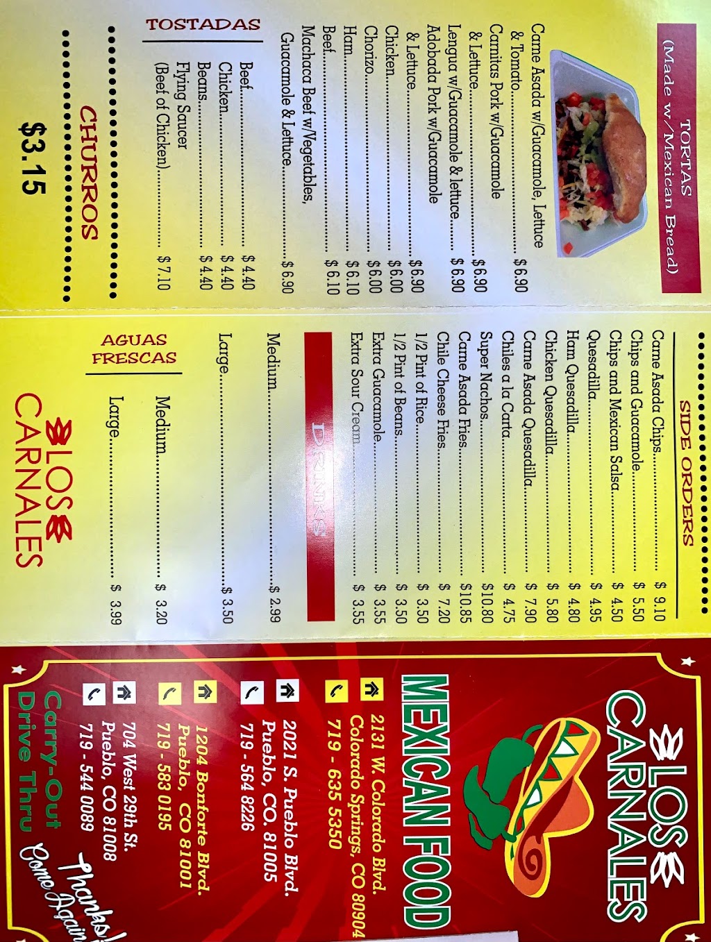 Los Carnales | restaurant | 2021 S Pueblo Blvd, Pueblo, CO 81005, USA | 7195648226 OR +1 719-564-8226
