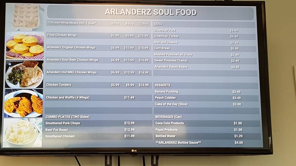Arlanderz Soul Food | restaurant | W186N9539 Bancroft Dr, Menomonee Falls, WI 53051, USA | 2624157129 OR +1 262-415-7129