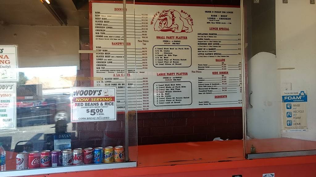 Woodys Bar-B-Q | restaurant | 3446 W Slauson Ave, Los Angeles, CA 90043, USA | 3232949443 OR +1 323-294-9443