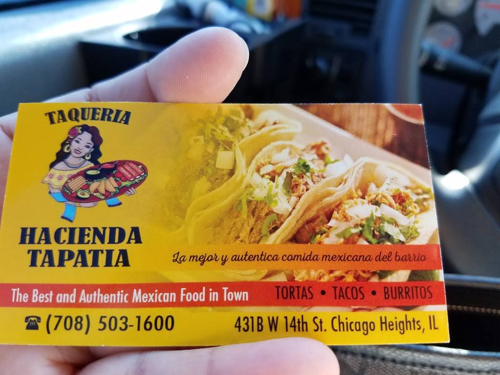 Taqueria Hacienda Tapatia | restaurant | 431 W 14th St, Chicago Heights, IL 60411, USA | 7085031600 OR +1 708-503-1600