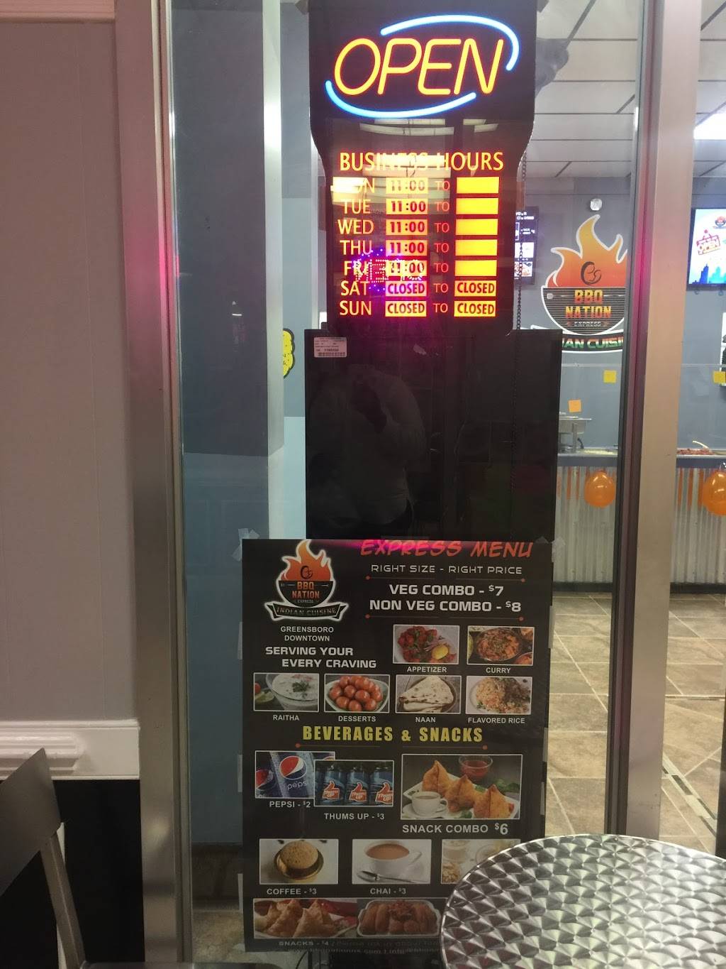 BBQ Nation Indian Grill EXPRESS | restaurant | 114 N Elm St #101, Greensboro, NC 27401, USA | 3366764692 OR +1 336-676-4692