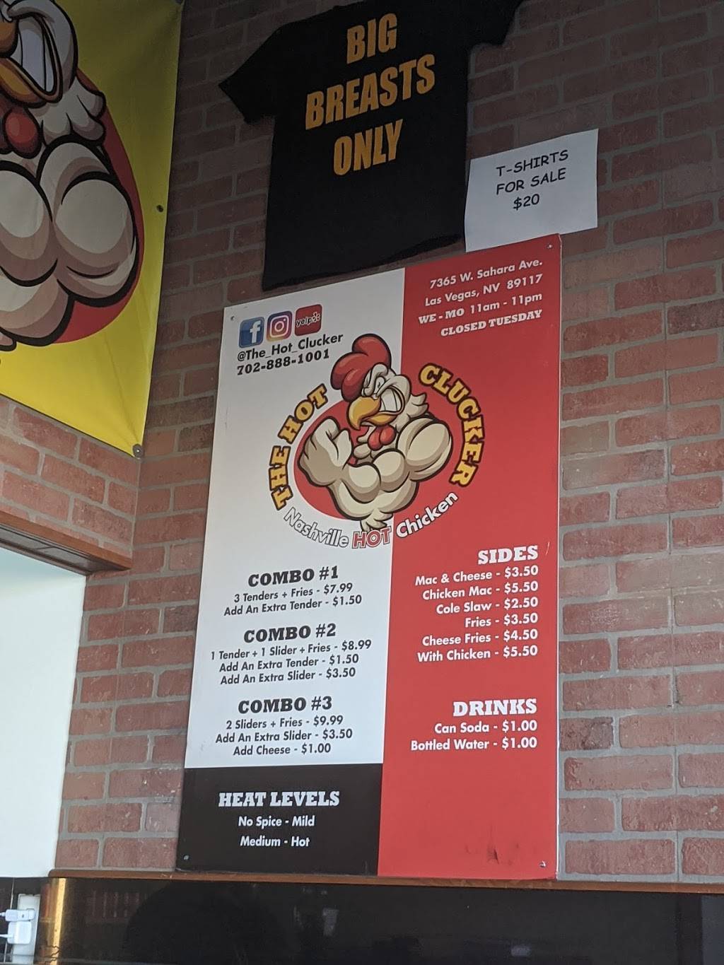 The Hot Clucker | restaurant | 7365 W Sahara Ave Suite A, Las Vegas, NV 89117, USA | 7028881001 OR +1 702-888-1001
