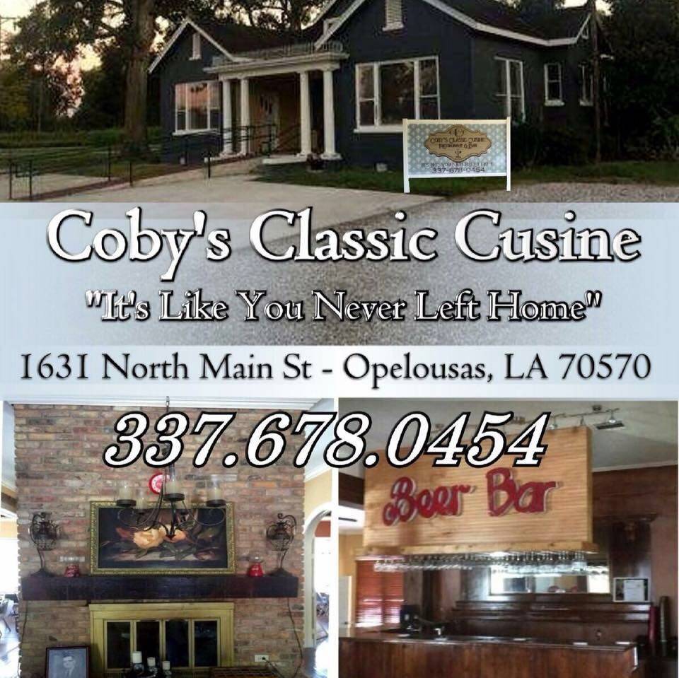 Cobys Classic Cuisine | restaurant | 1631 N Main St, Opelousas, LA 70570, USA | 3376780454 OR +1 337-678-0454