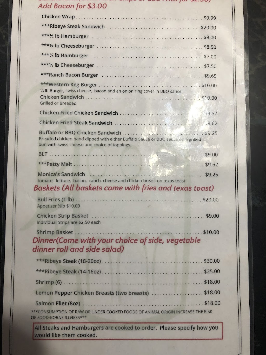 Western Keg | restaurant | 105 E 6th Ave, Benkelman, NE 69021, USA | 3084232678 OR +1 308-423-2678