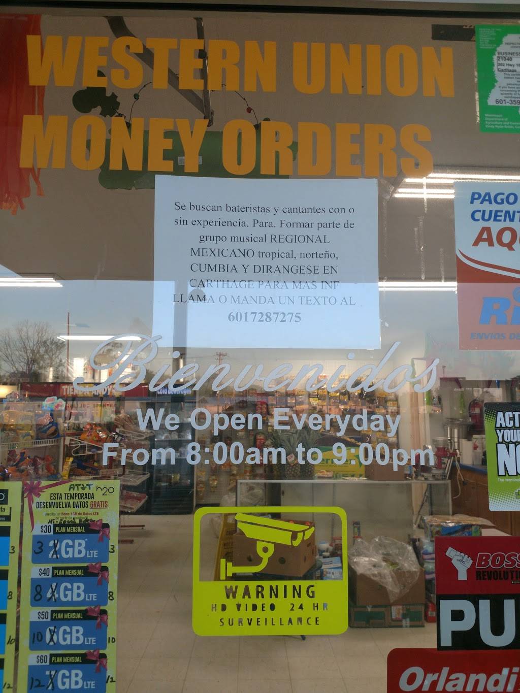 Tienda Andys | restaurant | 202 MS-16, Carthage, MS 39051, USA | 6012989077 OR +1 601-298-9077