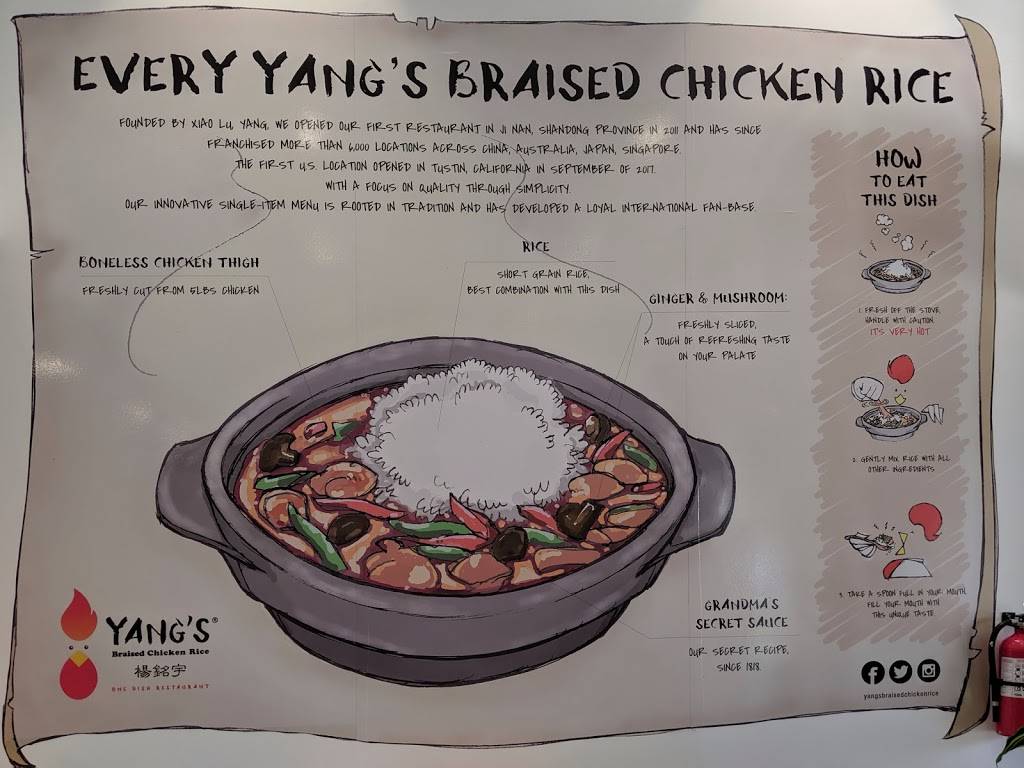 Yangs Braised Chicken Rice | restaurant | 24601 Raymond Way #10, Lake Forest, CA 92630, USA | 9493771855 OR +1 949-377-1855