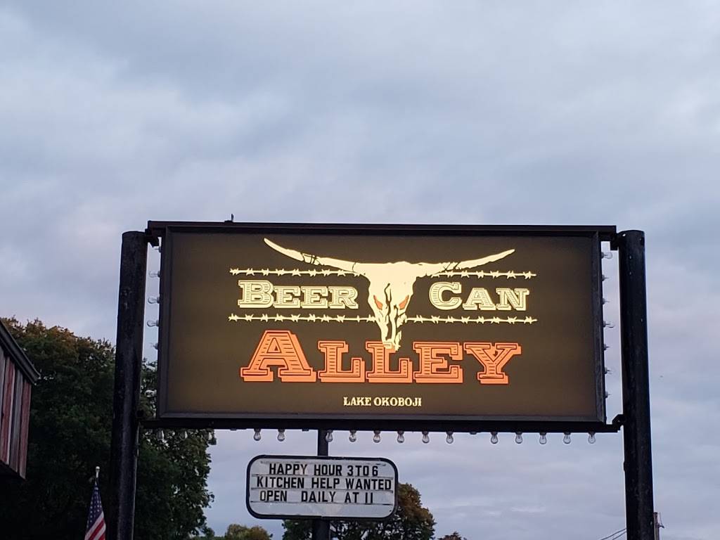 Beer Can Alley Okoboji | restaurant | 290 US-71, Arnolds Park, IA 51331, USA | 7127904061 OR +1 712-790-4061
