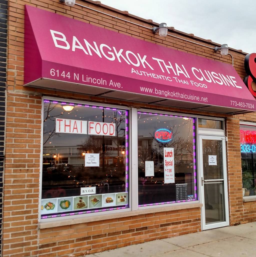 Bangkok Thai Cuisine | restaurant | 6144 N Lincoln Ave, Chicago, IL 60659, USA | 7734637034 OR +1 773-463-7034