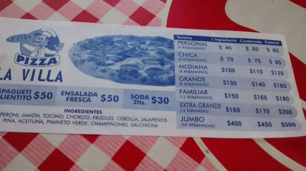 Pizza la villa | restaurant | Av Abraham Gonzales 3745, Francisco Villa, 22615 Tijuana, B.C., Mexico | 016646377074 OR +52 664 637 7074