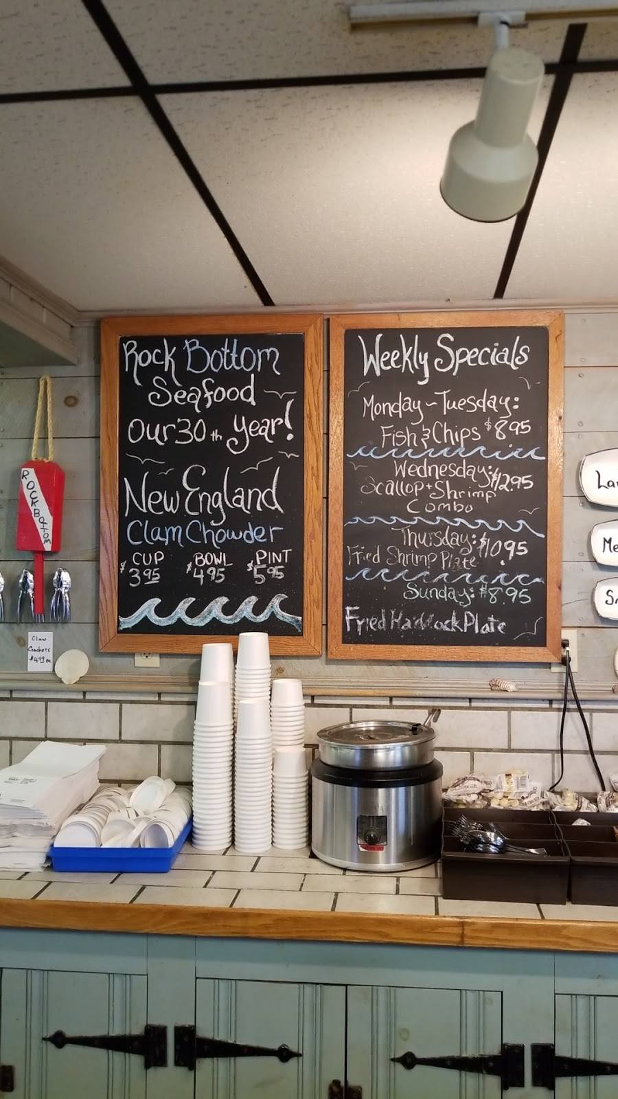 Rock Bottom Galley | restaurant | 2298 State Rd, Plymouth, MA 02360, USA | 5088330442 OR +1 508-833-0442