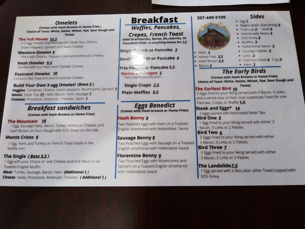 Welcome Home Diner | restaurant | 6 Lebanon St, Sanford, ME 04073, USA | 2074495109 OR +1 207-449-5109