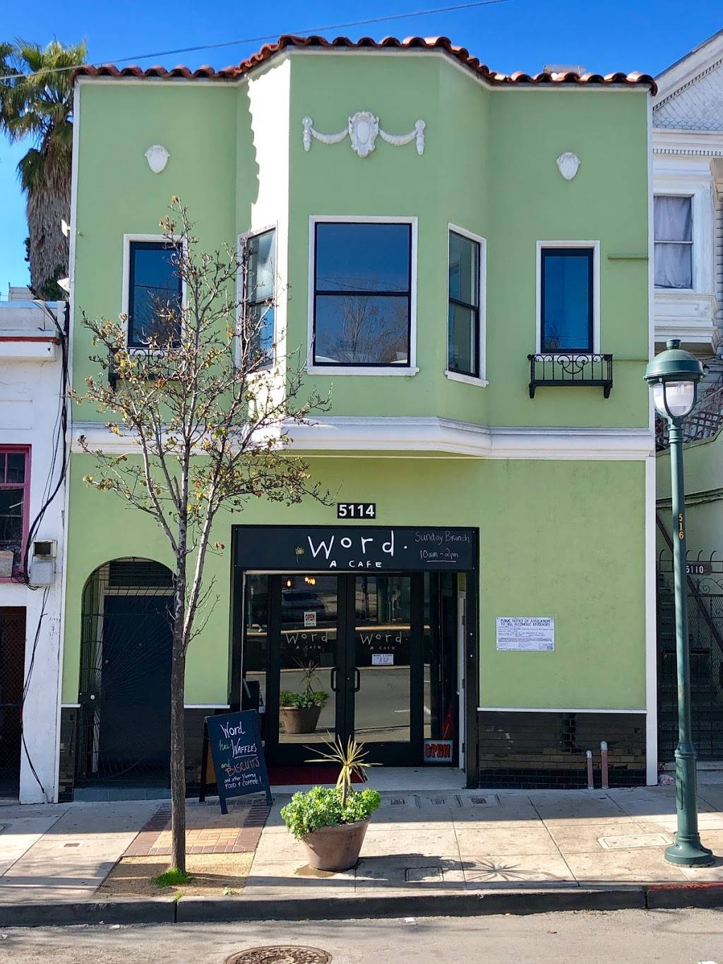 Word. A cafe | restaurant | 5114 3rd St, San Francisco, CA 94124, USA | 4155002501 OR +1 415-500-2501