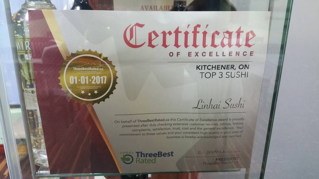 Linhai Sushi Family Restaurant | restaurant | 1401 River Rd E, Kitchener, ON N2A 3X9, Canada | 5195787782 OR +1 519-578-7782